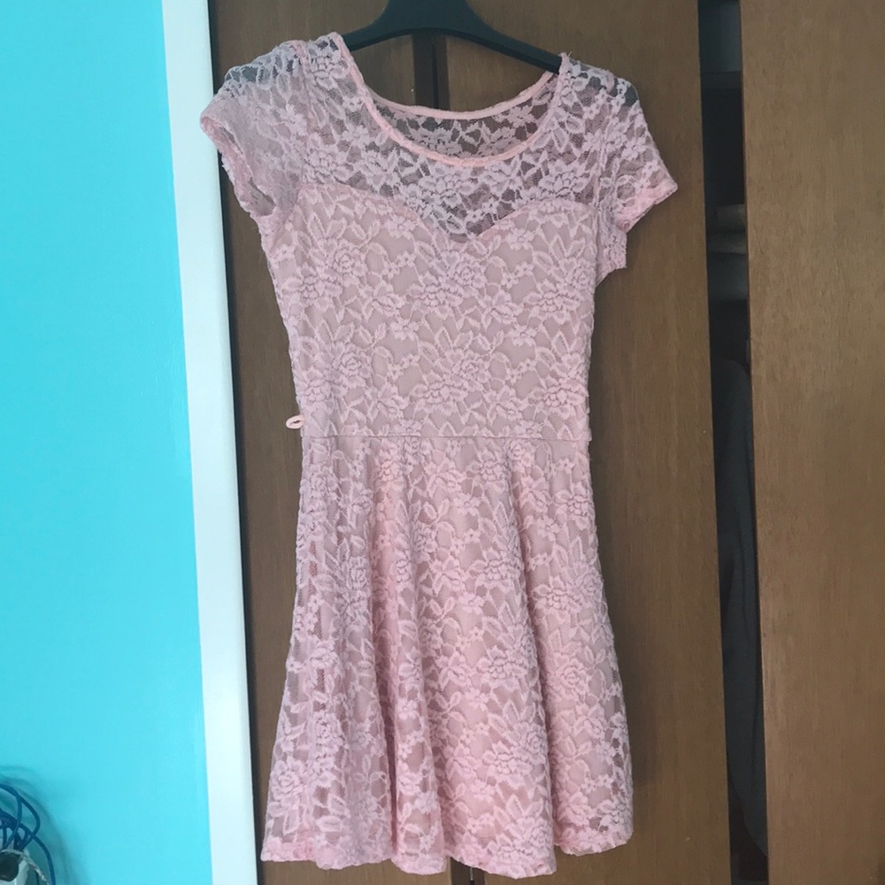 Pink skater dress